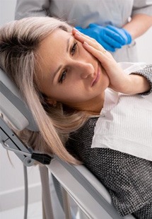 Invisalign aligners in a blue case